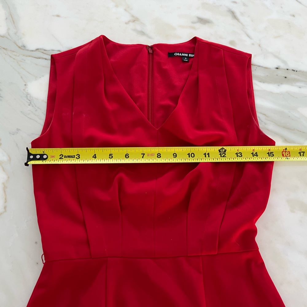 GIANNI BINI RED BELTED DRESS SIZE US 0 - Picture 7 of 16